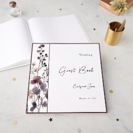 Libro De Visitas Red Blush Floral Wedding Elegant