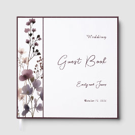 Libro De Visitas Red Blush Floral Wedding Elegant