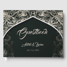 Regal Silver Flourish Hunter Green Boda