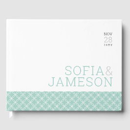 Libro De Visitas REGALO ESPECIAL simple tipo moderno menta pastel