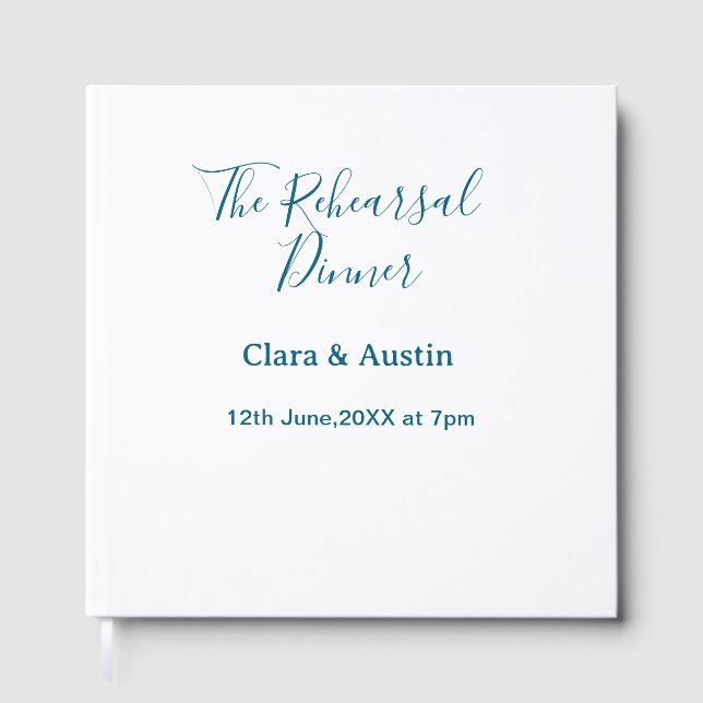 Libro De Visitas Rehearsal dinner the night before simple minimal m (Anverso)