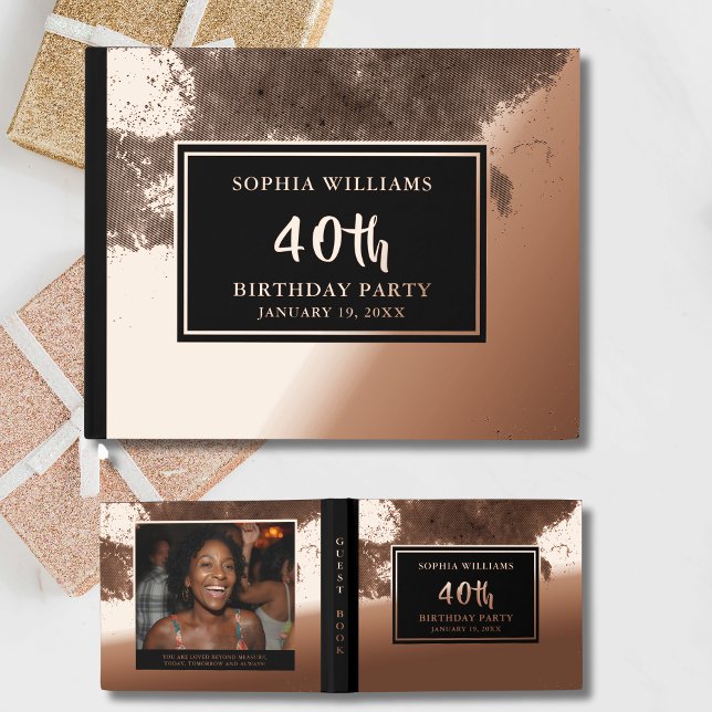 Libro De Visitas Relieve metalizado de cumpleaños elegante foto de  (Subido por el creador)