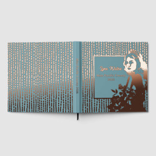 Libro De Visitas Relieve metalizado de título del concurso de Relie