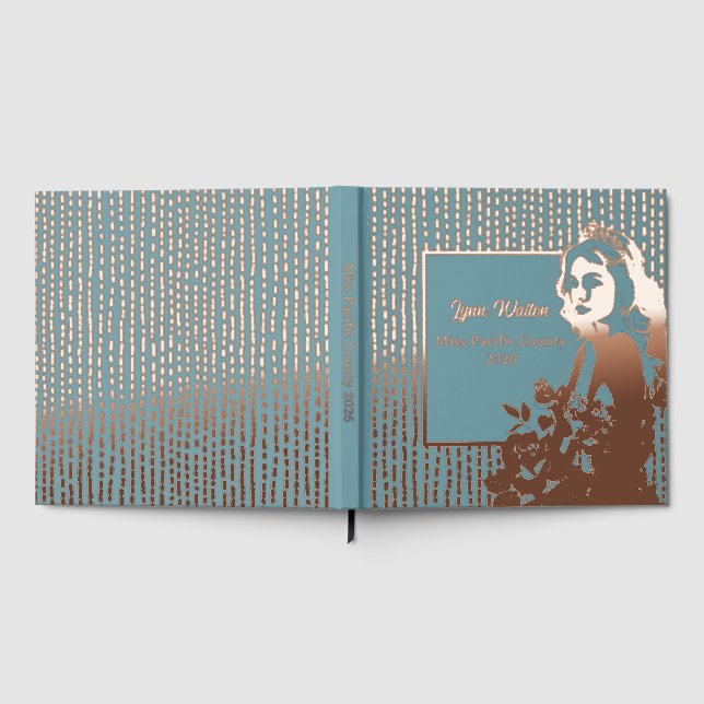 Libro De Visitas Relieve metalizado de título del concurso de Relie (Lleno)