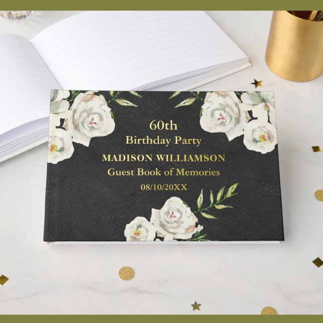 Libro De Visitas Relieve metalizado dorado de fiesta de cumpleaños  (Subido por el creador)