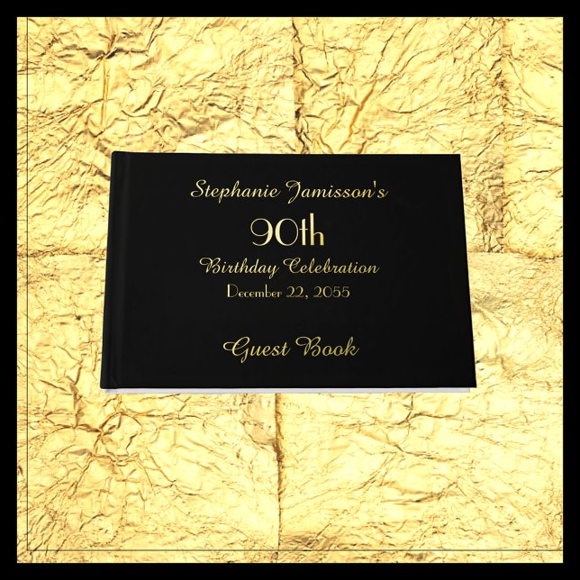 Libro De Visitas Relieve metalizado dorado de la fiesta de cumpleañ (Subido por el creador)