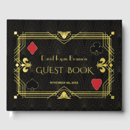 Libro De Visitas Relieve metalizado dorado en la fiesta de la licen