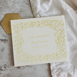 Libro De Visitas Relieve metalizado dorado Gilded Garden Bridal Sho