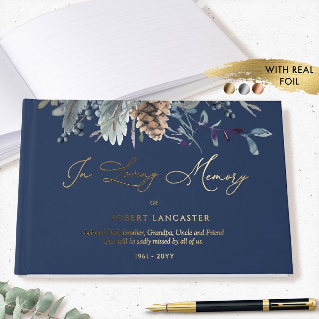 Libro De Visitas Relieve metalizado Elegante En Memoria Amable, Fun (Subido por el creador)