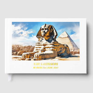 Libro De Visitas Relieve metalizado Esfinge Pirámides Egipto El via