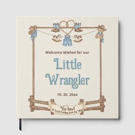 Libro De Visitas Relieve metalizado occidental "Little Wrangler" Ba