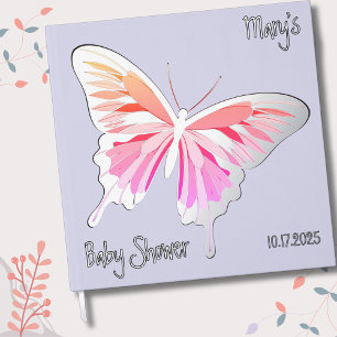 Libro De Visitas Relieve metalizado plateado Baby Shower de la pale