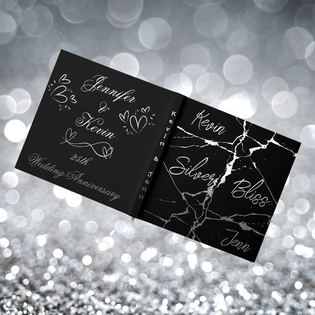 Libro De Visitas Relieve metalizado plateado en el 25º aniversario  (Subido por el creador)