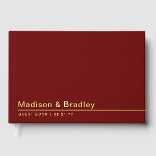 Libro De Visitas Relieve metalizado real Boda de escritura de oro m