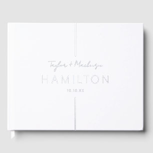 Libro De Visitas Relieve metalizado real Boda personalizado