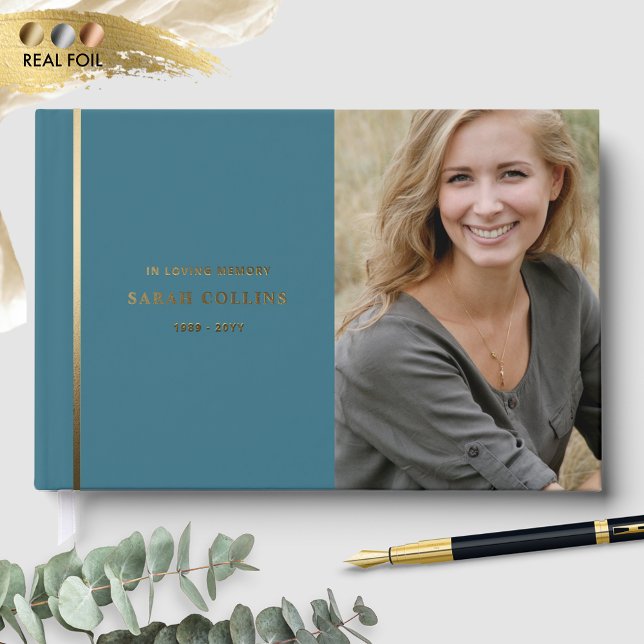 Libro De Visitas Relieve metalizado Real Elegante, En Funeral Verde (Subido por el creador)