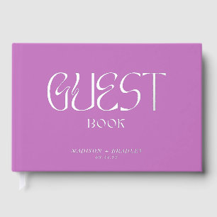 Libro De Visitas Relieve metalizado Real Elegante Moda Caligrafía B