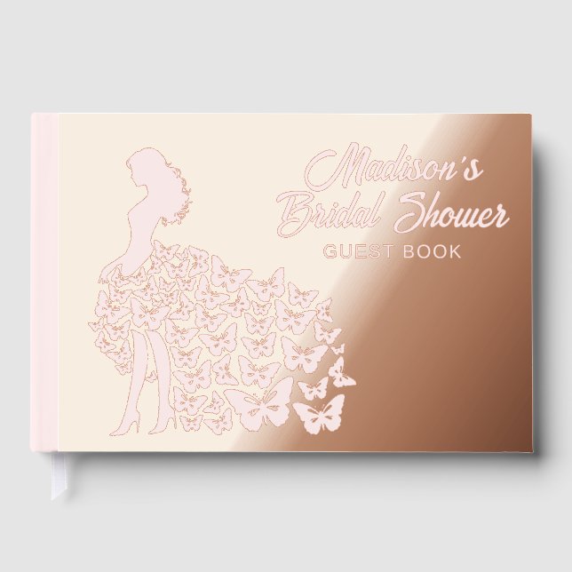 Libro De Visitas Relieve metalizado Real Elegante Novia Bridal Duch (Anverso)