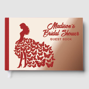 Libro De Visitas Relieve metalizado Real Elegante Novia Bridal Duch