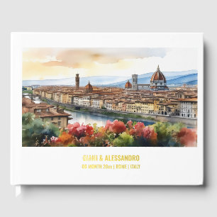 Libro De Visitas Relieve metalizado real   Florencia acuática ciuda