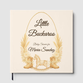 Libro De Visitas Relieve metalizado Rocking Horse Boho Baby Shower 