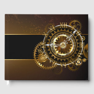 Libro De Visitas Reloj de vapor con engranajes antiguos