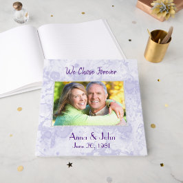 Libro De Visitas Renovación de votos de boda con marco de perla