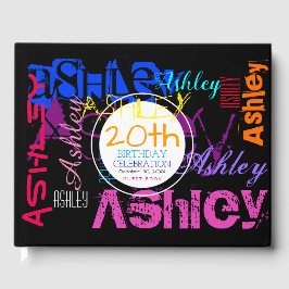 Libro De Visitas Repeating Name 6 Letters 20th Birthday Guest Book