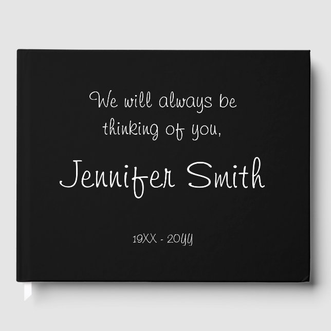 Libro de visitas respetable y elegante (Anverso)