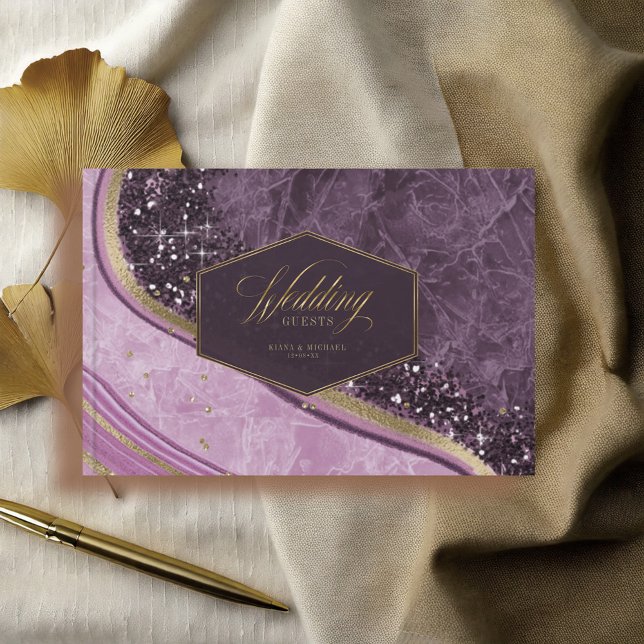 Libro De Visitas Resumen Agate Boda Mauve ID827 (Subido por el creador)