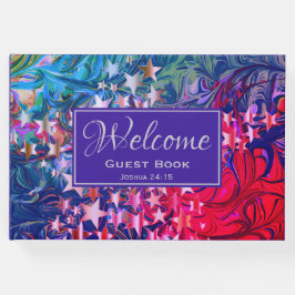 Libro De Visitas RESUMEN Invierno Púrpura | Estrellas de Navidad | 