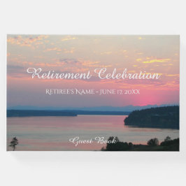 Libro De Visitas Retiro de la puesta de sol de la capa marina rosa