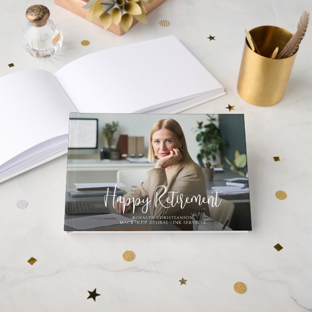 Libro De Visitas Retiro Un guión manuscrito fotográfico (Anverso Abierto)