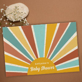 Libro De Visitas Retro Boho Sunshine Baby Shower