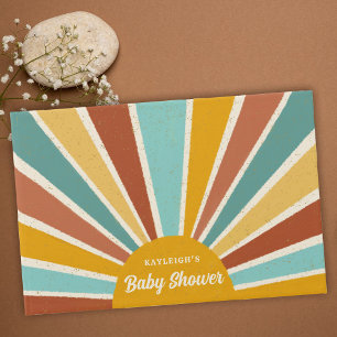 Libro De Visitas Retro Boho Sunshine Baby Shower