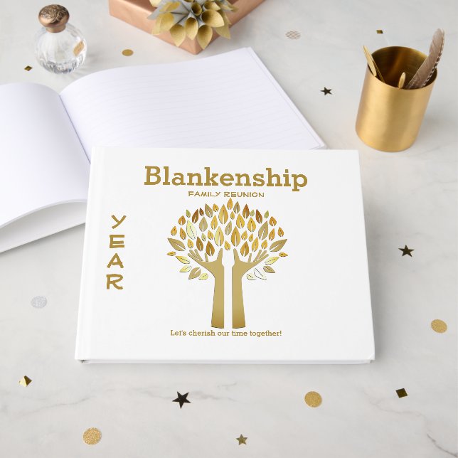 Libro De Visitas Reunión familiar de moda entrega al Personalizado  (Anverso Abierto)