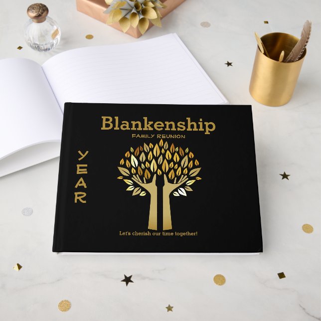 Libro De Visitas Reunión familiar de moda entrega al Personalizado  (Anverso Abierto)