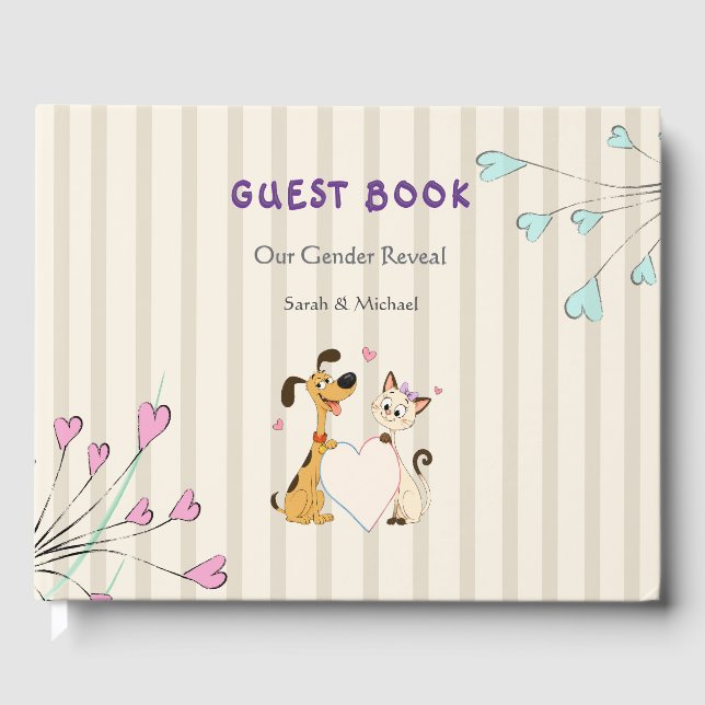 Libro De Visitas  Revelación de género de perro y gato   (Anverso)