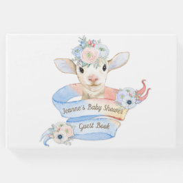 Libro De Visitas Revelación neutra de género azul rosa de la corder