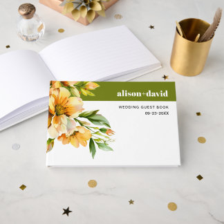 Libro De Visitas Rhododendron orange yellow flowers wedding