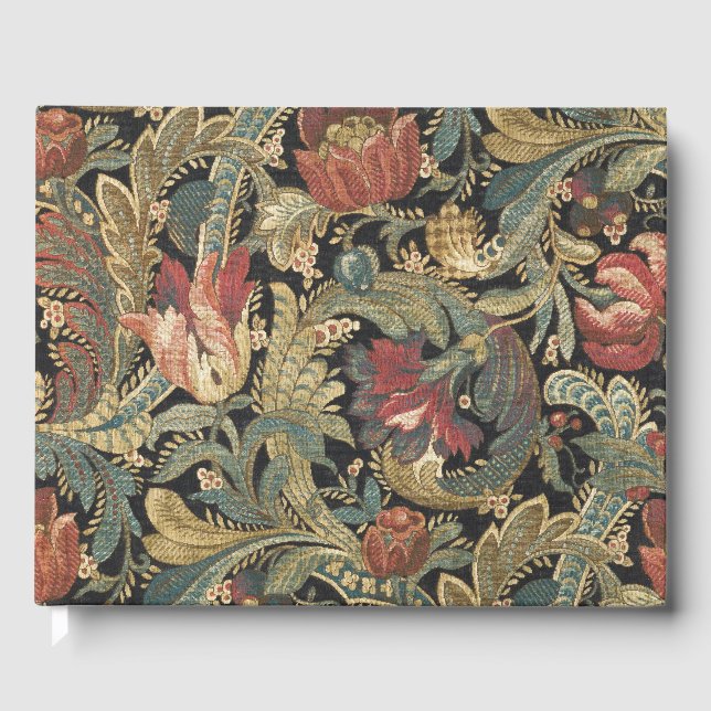 Libro De Visitas Rico Tapiz floral Brocade Damask (Anverso)
