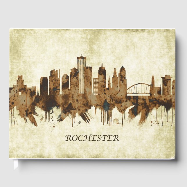 Libro De Visitas Rochester New York Cityscape (Anverso)