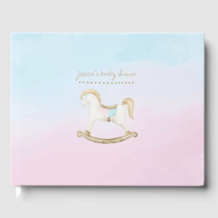 Libro De Visitas Rockefeller Blue Pink Gender Neutral Baby Shower