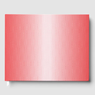 Libro De Visitas Rojo, naranja y pinceles rosas se mezclan