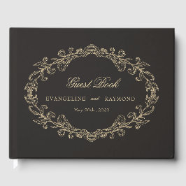 Libro De Visitas Romantic Baroque Ornate Frame Wedding