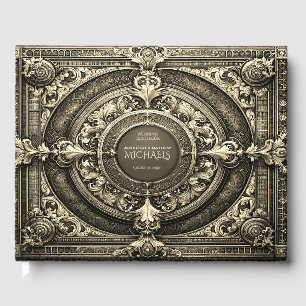 Libro De Visitas Romantic Gold Vintage Look Guest Book
