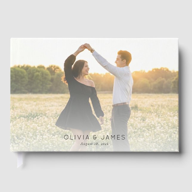 Libro De Visitas Romantic Pastel Outdoor Photo (Anverso)