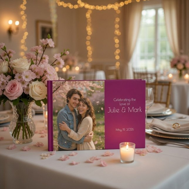 Libro De Visitas Romantic Pink Petals Wedding Guest Book (Subido por el creador)
