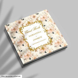 Libro De Visitas Romántico Rubor Gold Boda Guest Book