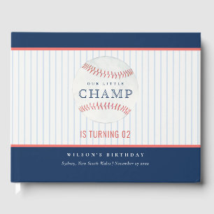 Libro De Visitas Romper nuestro pequeño campeón de béisbol de cualq